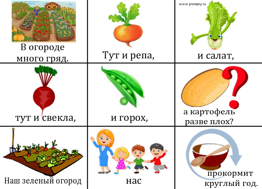 Стихи в картинках для детей мнемотехника